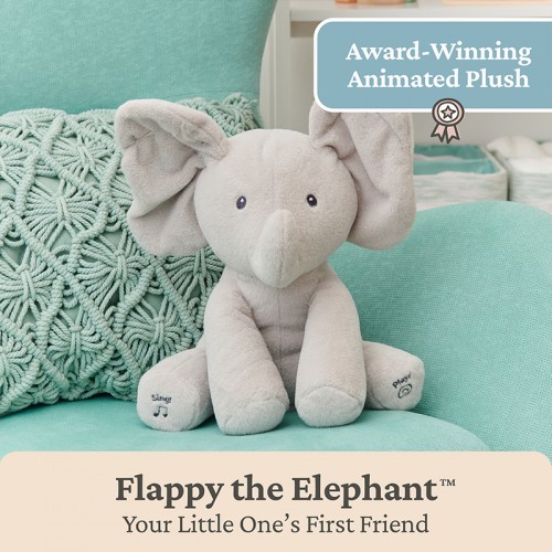 Gund Flappy the Elephant  Animated Plush Toy 12"| 0 month+ | Peek-a-boo Plush Toy | Baby Soft Toy | Stuffed Toy